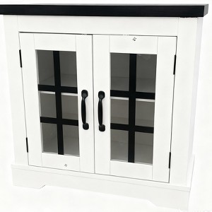 Buffet Cabinet with Storage, Sideboard Buffet with Glass Doors - 1 of 4