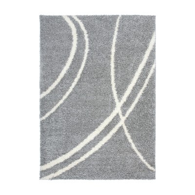 World Rug Gallery Soft Cozy Contemporary Stripe Indoor Shag Area Rug