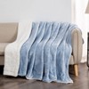 50"x60" Solid Faux Shearling Throw Blanket - Isla Jade - 3 of 4