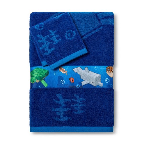 Minecraft Bath Towel Wash Cloth Set Target