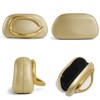 Clutch Purses for Women Formal, PU Leather Evening Bags with Chain, Trendy Metal Handle Purses and Handbags 2025, Leather Gold - 2 of 4