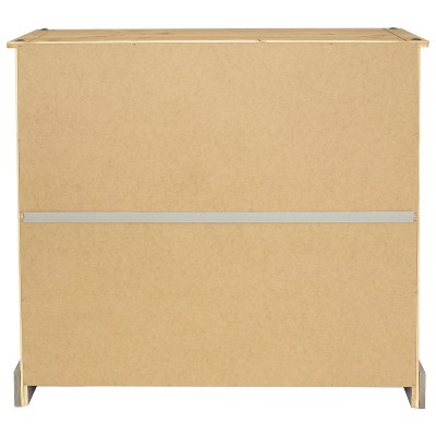 Gray Solid Pine 28-Bottle Wine Rack Cabinet with Drawers