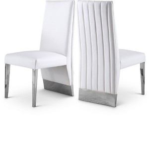 Meridian Furniture,Porsha Vegan Leather Dining Chair, Set of 2 - 1 of 4