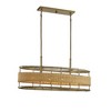 Savoy House Arcadia 4 - Light Chandelier in  Warm Brass/Natural Rattan - 3 of 4