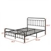 ALEXOUN Metal Platform Bed Frame with Vintage headboard and Footboard,Strong Bearing Capacity,Under Bed Storage,No Box Spring Needed Black, - 3 of 4