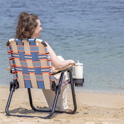Multicolor Aluminum Folding Beach and Camping Chair with Cushions