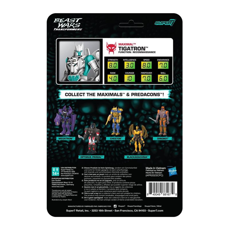 Transformers Beast Wars Tigatron ReAction Figure, 3 of 4