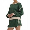 Women's Solid Contrast Trim Long Sleeve Top - entro - 2 of 4