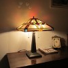 Chloe Lighting Jeremiah Tiffany-style Blackish Bronze 2 Light Mission Table Lamp 16" Shade - 4 of 4