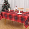 Red Plaid Christmas Tablecloth for Round Tables - 4 of 4