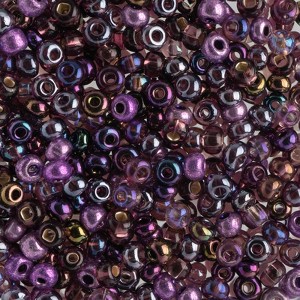 John Bead Czech Glass Seed Beads 6/0 (100g) Royal Amethyst Mix Beads for DIY Art Crafts Jewelry Bracelets Necklaces Earrings Making - 1 of 4