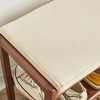 NicBex 23.6" Solid Beech Wood Shoe Rack Bench,Entryway Bench with High-Resilience Foam Cushion,Foot Stool for Entryway,Bedroom&Living Room - 3 of 4