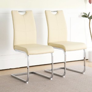 PAGED Upholstered Dining Chairs Modern Living Room Chairs Comfortable Kitchen Chairs with Metal Legs for Living Room - 1 of 4