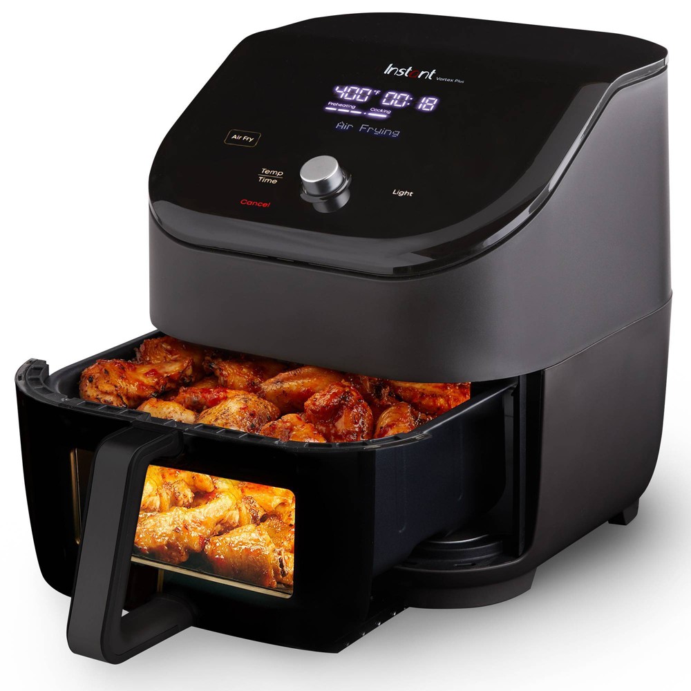 Instant Vortex Plus 6qt Air Fryer with ClearCook - Black