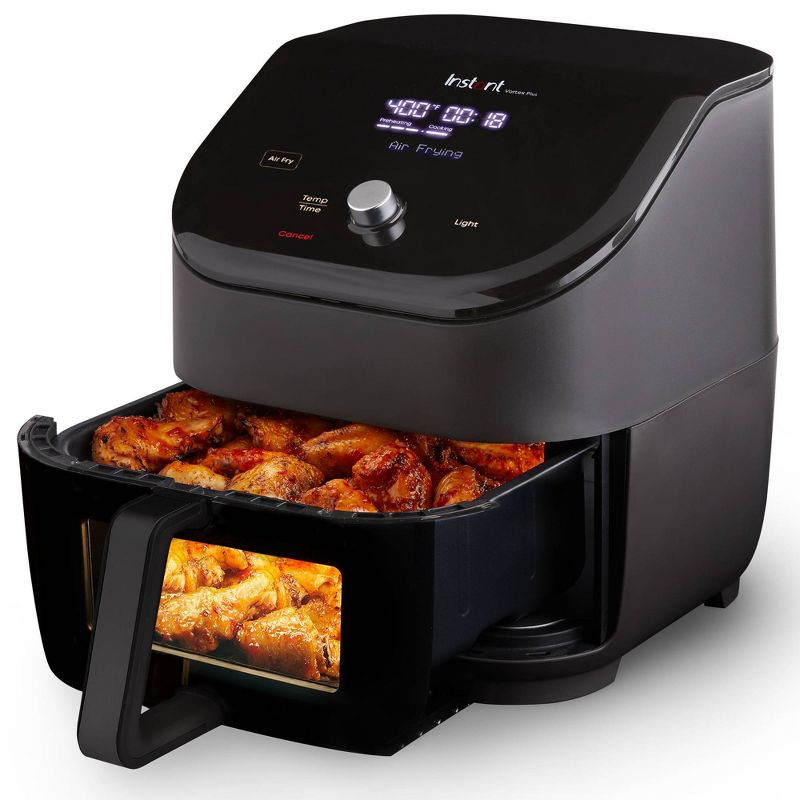 Instant Vortex Plus 6qt Air Fryer with ClearCook - Black, 1 of 9