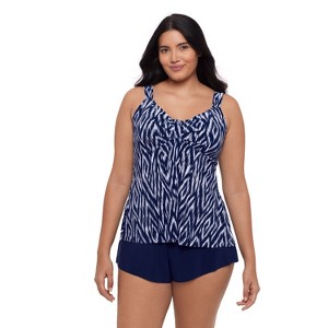 Trimshaper Women's Lily Sweetheart Tankini Swimsuit - 1 of 3
