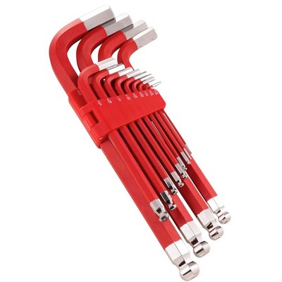 Powerbuilt 13 Piece SAE Long Arm Magnetic Hex Key Wrench Set