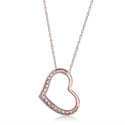 Pompeii3 1/5Ct Diamond Heart Pendant in White, Yellow, or Rose Gold