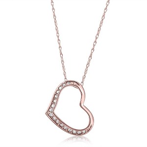 Pompeii3 1/5Ct Diamond Heart Pendant in White, Yellow, or Rose Gold - 1 of 4