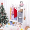 Kids Dress Up Storage with Mirror, Pink Wardrobe Closet & Dresser with Mirror, Costume Organizer with Shelves and Jewelry Cabinet Kids Dressers - 4 of 4