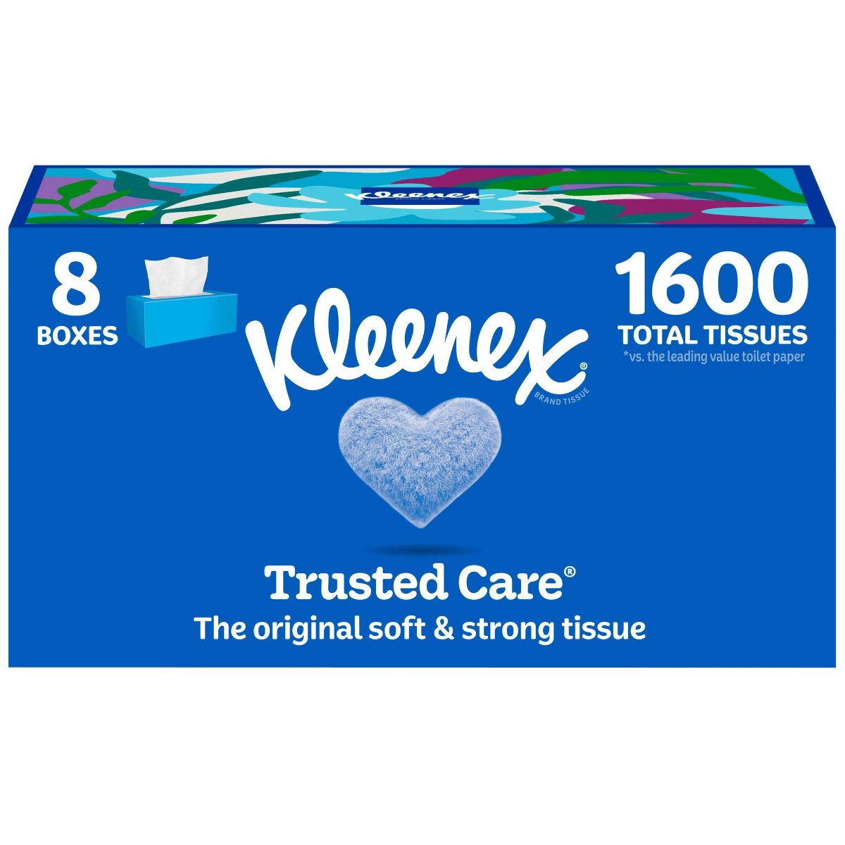 Kleenex Trusted Care Facial Tissue, 8-Pack / 1600ct