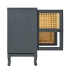 CAVINAS Sideboard,Buffet Cabinet with 4 Artificial Rattan Doors,Transparent Glass,Accent Cabinet for Entryway,Dining Room,Kitchen,Living Room - 4 of 4