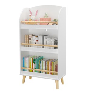 Boersma 3-Tier Wooden Kids Bookshelf – Montessori-Style Bookcase for Toddlers, Fiberboard Display Organizer for Kids Room, Nursery, Playroom - 1 of 4