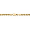 Black Bow Jewelry 3.5mm, 14k Yellow Gold, Diamond Cut Solid  Rope Chain Necklace - 3 of 4