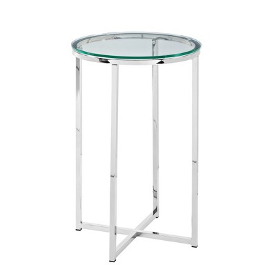 Vivian Glam X Leg Round Side Table - Saracina Home