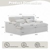 VASIP Double Chaise Cloud Couch - Oversized Corduroy Sleeper Sofa, Deep Seat ,for Living Room,Apartment,No Assembly Required,Green - 3 of 4