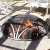 Sunnydaze Outdoor Heavy-Duty Reinforced Steel Round Fire Pit Spark Screen with Ring Handle - Black - 4 of 4