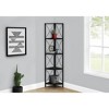 Vynxaria 60" Black Corner Bookshelf - Modern 4-Tier Etagere for Office and Bedroom - 2 of 4