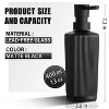 LunaLulinlk Black Glass Soap Dispenser Ribbed Hand Soap Bottle with Pump for Bathroom Kitchen 12oz - 3 of 4