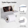 Itopfox 5-Piece Brushed Nickel Bathroom Hardware Set with Stainless Steel Towel Bar, Wall Mounted Square Toilet Paper Holder and Shelf - 3 of 4