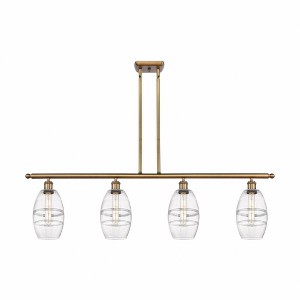 Vaz - 4 Light Stem Hung Island In Industrial Style-8.63 Inches Tall and 48 Inches Wide - 1 of 1