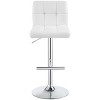 PAGED Counter Height Bar Stools White Upholstered Adjustable Counter Stools with Sturdy Base for Home Pub - 2 of 4