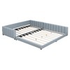 KIGFTSOD Queen Size & Twin XL Size Upholstered Platform Bed, Mother & Child Bed, PU Leather - 4 of 4