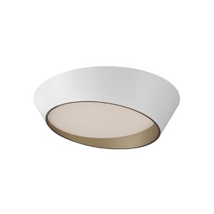 ET2 Lighting Slant 1 - Light Flush Mount in  White/Gold - 1 of 2
