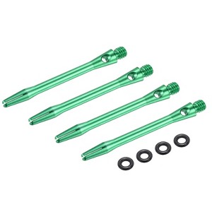 Unique Bargains 2BA Thread Aluminum Dart Shafts with Rubber Rings for Steel Tip 4 Pcs - 1 of 4