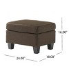 Compact Modern Ottoman Bench with Padded Seat for Extra Seating or Footrest in Living Room -3irtyhousy - 4 of 4