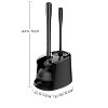 BRINJOY Black Toilet Plunger and Toilet Brush Set with Holder, 1 Set - 2 of 4
