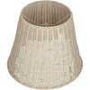 Springcrest 10" Top x 16" Bottom x 13 1/4" High x 13 1/4" Slant Lamp Shade Replacement Medium White Empire Round Coastal Rattan Spider Harp Finial - 4 of 4