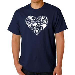LA Pop Art Halloween Heart - Men's Word Art T-Shirt - 1 of 4