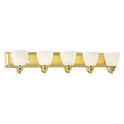 Livex Lighting Springfield 5 - Light Vanity in  Polished Brass