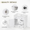 30" Bathroom Vanity with Sink Top, Cabinet with Door and Two Drawers, Solid Wood Frame For Small And Medium Restroom Freestanding Vanity Cabinet - 3 of 4