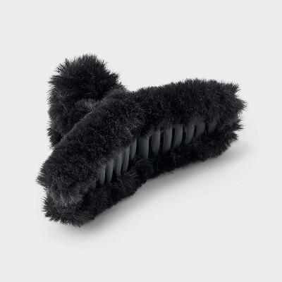 Fur Loop Claw Hair Clip - Wild Fable™ Black