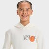 Boys' Mustang Graphic Pullover Hooded Sweatshirt - Off-White - 2 of 4