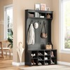 Okak 70.9IN Tall Storage Cabinet with Bench and Shelves, Freestanding Entryway Cabinet with 7 Coat Racks, Entryway Shoe Storage - 3 of 4