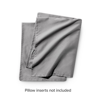 Light Gray Hypoallergenic Polyester Standard Pillow Sham Set