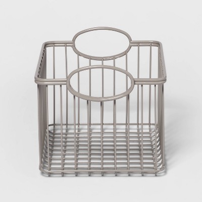 Wire Stackable Storage Basket Gray - Pillowfort™